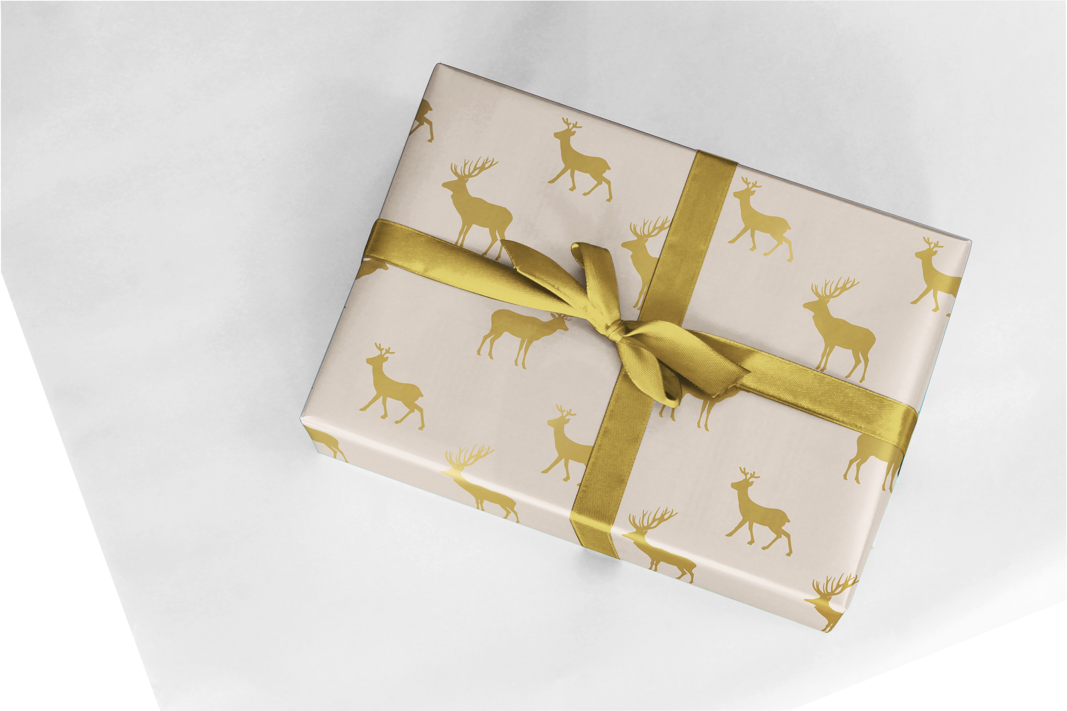 50CM X 100M GRACEFUL DEER CREAM /GOLD